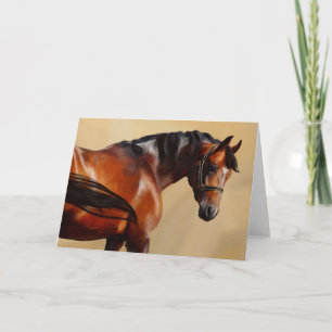 Oil horse holiday card