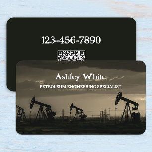 Oil Industry Petroleum QR Business Card
