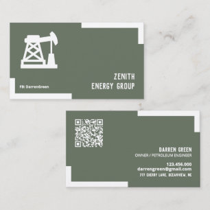 Oil Industry QR Business Card