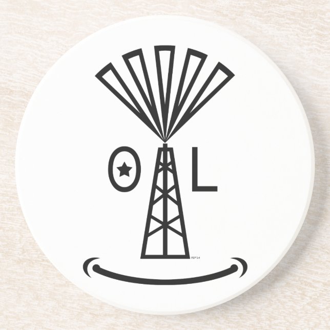 Oil Makes Me Smile Coaster (Front)