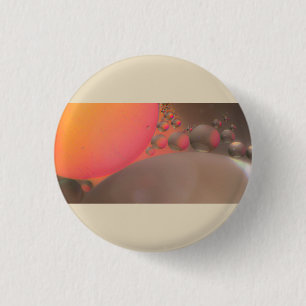 Oil on water 3 cm round badge