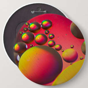 Oil on water 6 cm round badge