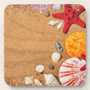 Oil Paint Beach Life Coaster