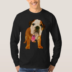 Oil Paint Filter Cute Bull Dog Puppy T-Shirt
