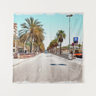 Oil paint. Imitation. Illustration. Broad street a Tapestry