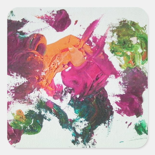 Oil Paint Palette in Mulberry Square Sticker (Front)