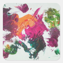 Oil Paint Palette in Mulberry Square Sticker