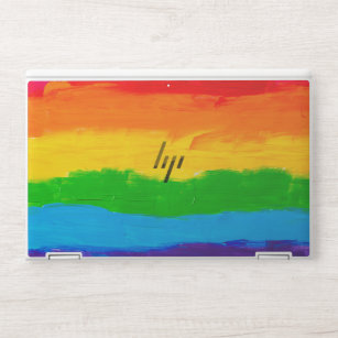 Oil paint Rainbow Colours Gay Lesbian LGBT HP Laptop Skin