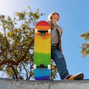Oil Paint Rainbow Colours LGBT Skateboard – Pride