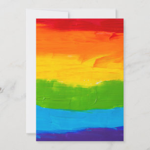 Oil Paint Rainbow LGBT Invitation – Bold Pride 