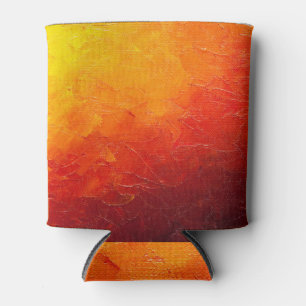 Oil Paint Texture: Abstract Canvas Can Cooler