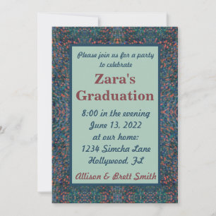 Oil Painted Background Graduation Invitation