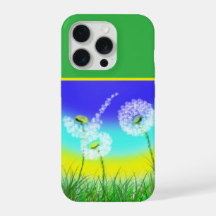 Oil Painted Dandelion Weed Clock, iPhone 15 Pro Case