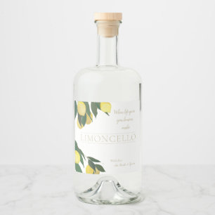 Oil Painted Lemon Liquor Bottle Label