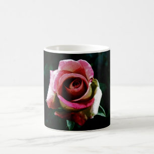 Oil painted red rose coffee mug