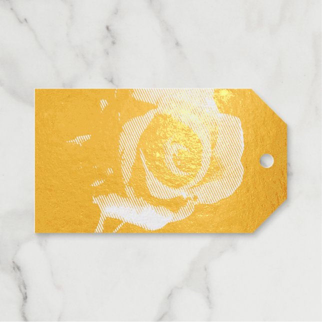 Oil painted red rose gift tags (Front (Horizontal))