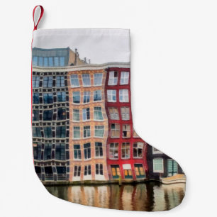 Oil painting. Acrylic artwork. Watercolor drawing. Small Christmas Stocking