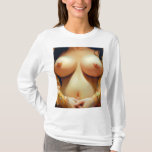 oil painting beautiful woman T-Shirt<br><div class="desc">oil painting beautiful woman who is expecting a child,  tummy,  perfect hands,  perfect fingers,  intricate detail,  highly detailed,  by Anna Dittman,  by Gustav Klimt,  anatomically correct hands,  dreamy, </div>