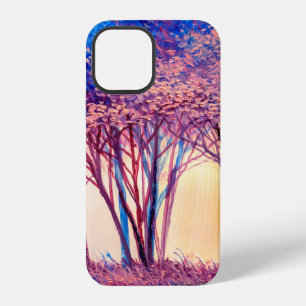 Oil painting colorful trees. Abstract image of for iPhone 12 Case