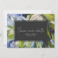 Oil Painting Inspired Florals Blue Wedding