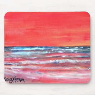 oil painting mouse pad modern abstract sun