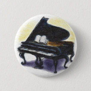 Oil Painting : My Piano 6 Cm Round Badge
