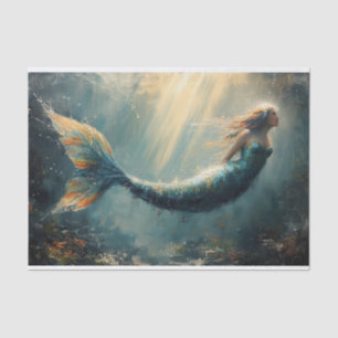 Oil Painting of a Mermaid in Sunlight Tissue Paper