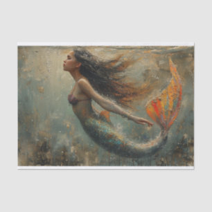 Oil Painting of a Mermaid Tissue Paper