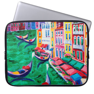 oil painting of beautiful Venice, Italy on canvas Laptop Sleeve