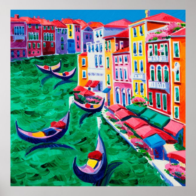  oil painting of beautiful Venice, Italy on canvas Poster (Front)