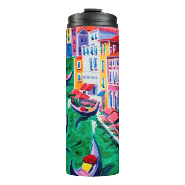  oil painting of beautiful Venice, Italy on canvas Thermal Tumbler (Front)