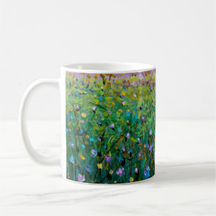  oil painting of flowers, beautiful field flowers  coffee mug