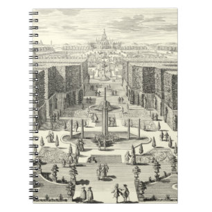 Oil Painting of Fountains at Garden of Versailles Notebook
