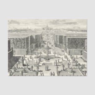 Oil Painting of Fountains at Garden of Versailles Tissue Paper