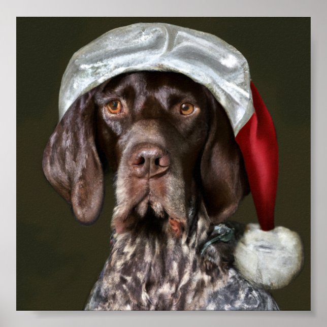 Oil Painting of German Shorthaired Pointer Poster (Front)