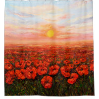 oil painting of Opium poppy( Papaver somniferum)