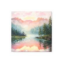 oil painting of Sunrise Over the Mountains.