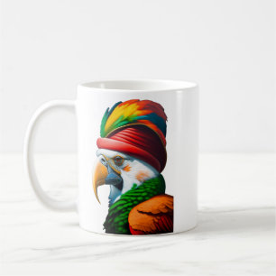 Oil painting of the pirate parrot coffee mug
