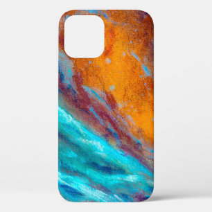 Oil painting on canvas. Abstract art background. F iPhone 12 Case