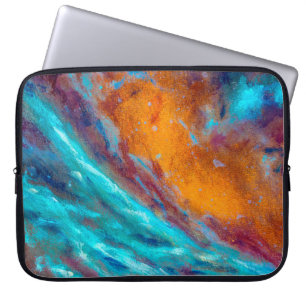 Oil painting on canvas. Abstract art background. F Laptop Sleeve