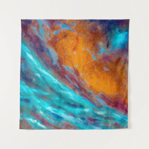 Oil painting on canvas. Abstract art background. F Tapestry