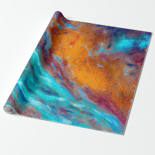 Oil painting on canvas. Abstract art background. F Wrapping Paper