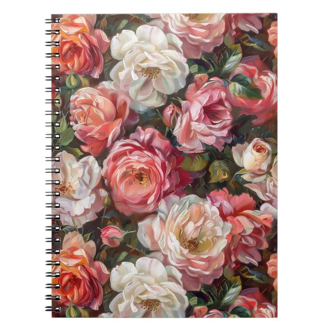 Oil Painting Rose Blooms Notebook (Front)