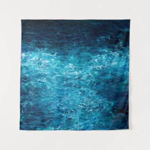 oil painting showing waves in ocean or sea on can tapestry