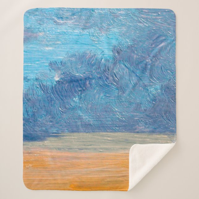 Oil paintings landscape. Fine art. abstract,art,ba Sherpa Blanket (Front)