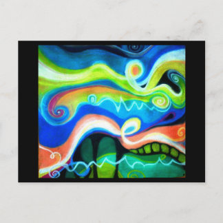 Oil Pastel Abstract Postcard | Singing in Tongues