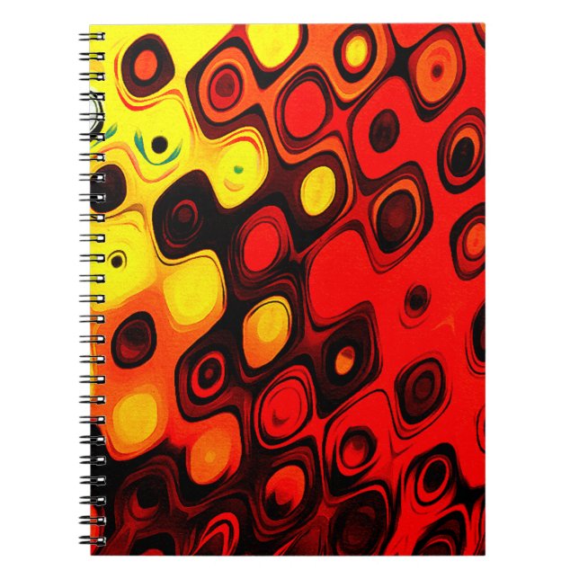 Oil pastel drawing. Abstract colour background. Fi Notebook (Front)