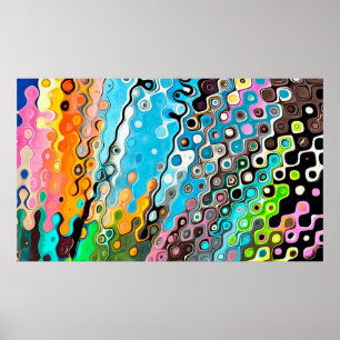 Oil pastel drawing. Abstract colour background. Fi Poster