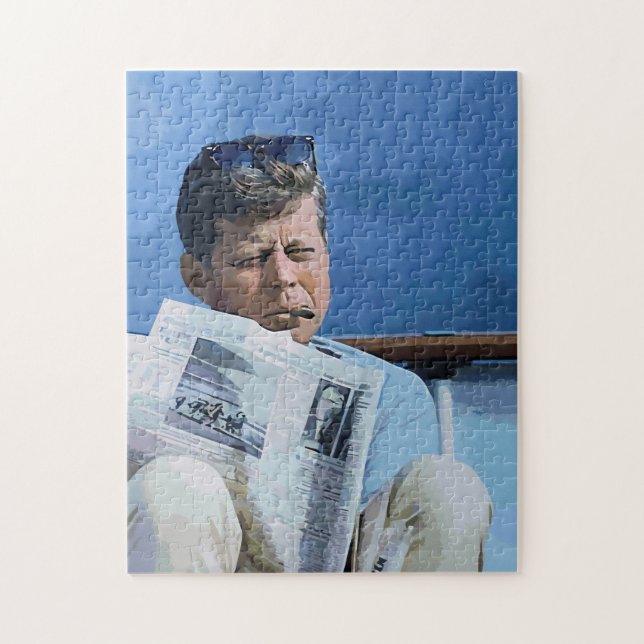 Oil pastel painting John F. Kennedy Jigsaw Puzzle (Vertical)