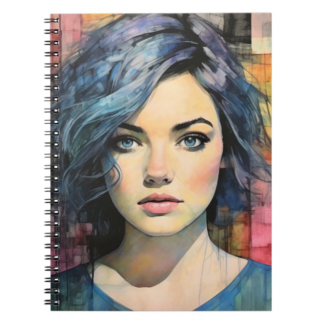 Oil Pastel Portrait | Notebook (Front)
